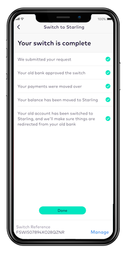 Starling Bank Current Account Switch Service (CASS)